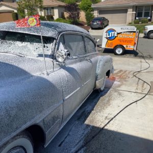 Complete wash and was on this classic car